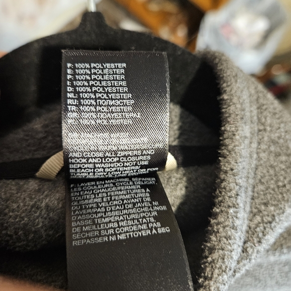 The north face women's grey fleece quater zip pullover jacket size small - Picture 8 of 8